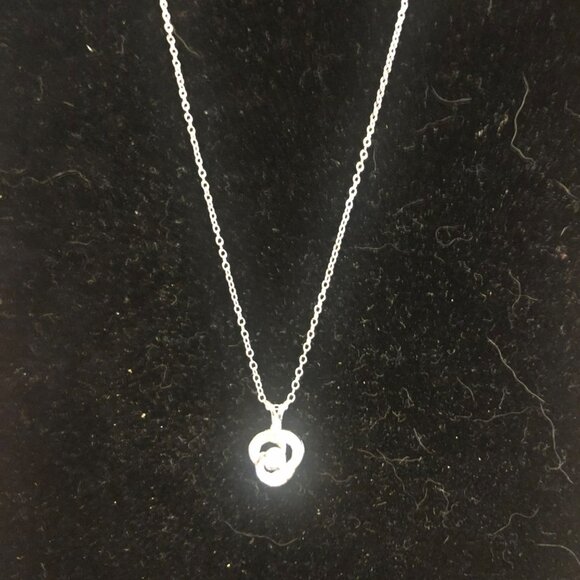 Sterling Silver Chain w/14K Infinity Knot Pendant Necklace - Picture 4 of 8